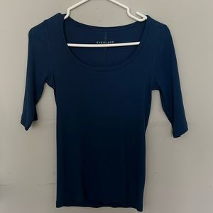 Everlane Microrib Scoop Neck tee